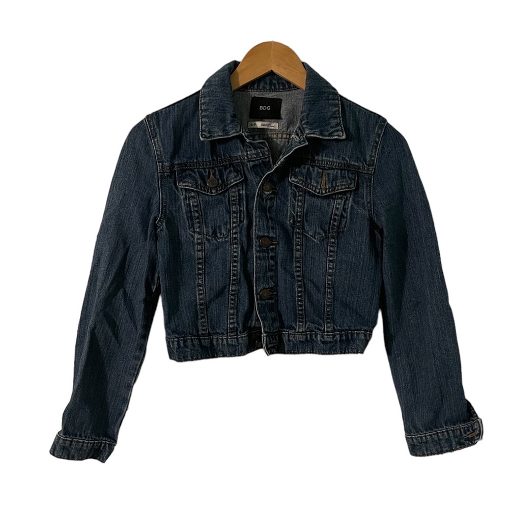 Bdg Denim Collared Button-Down Crop Jacket Size S… - image 1